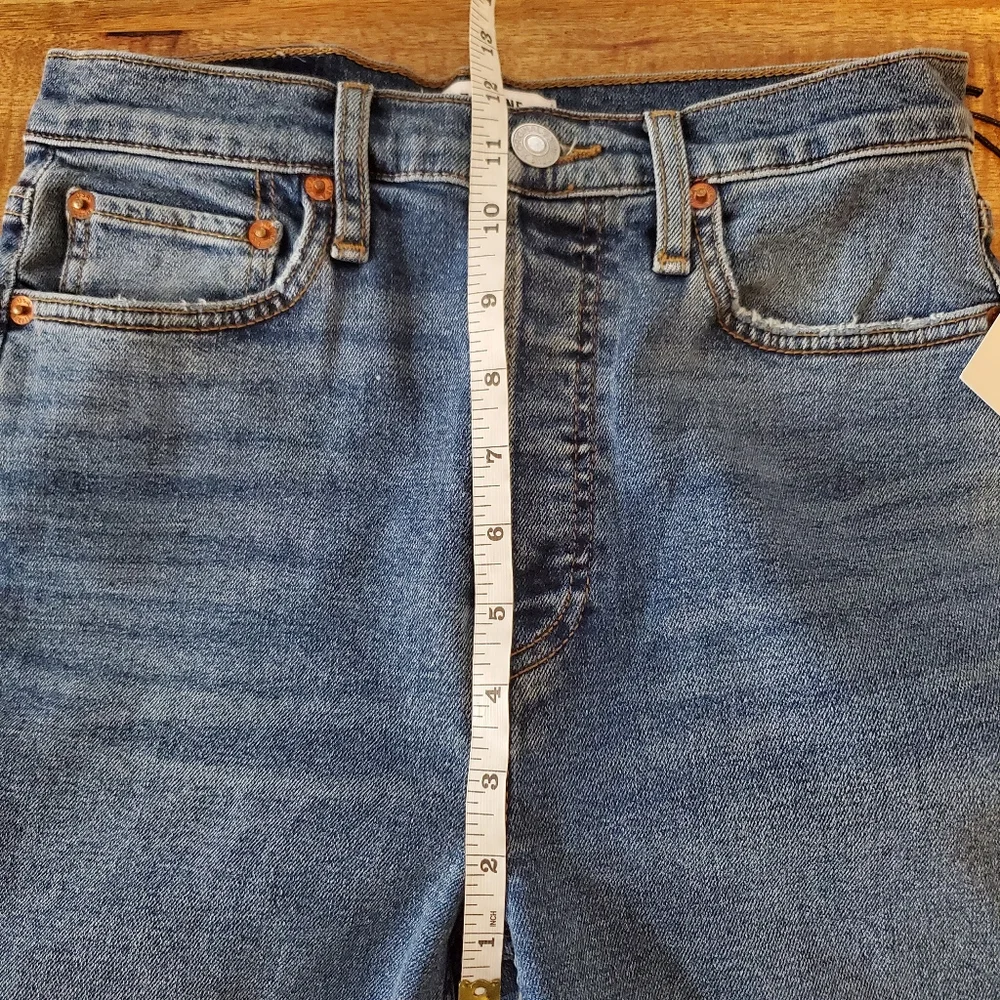 RE/DONE 70s High Rise Stove Pipe straight-leg jeans Size 26 - Picture 7 of 14